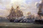 Louis-Philippe Crepin Fight of the Poursuivante against the British ship Hercules Sweden oil painting artist